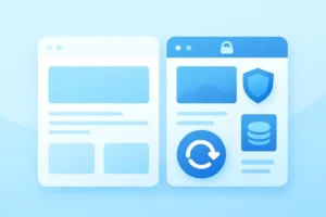 Voor- en naweergave van een WordPress website