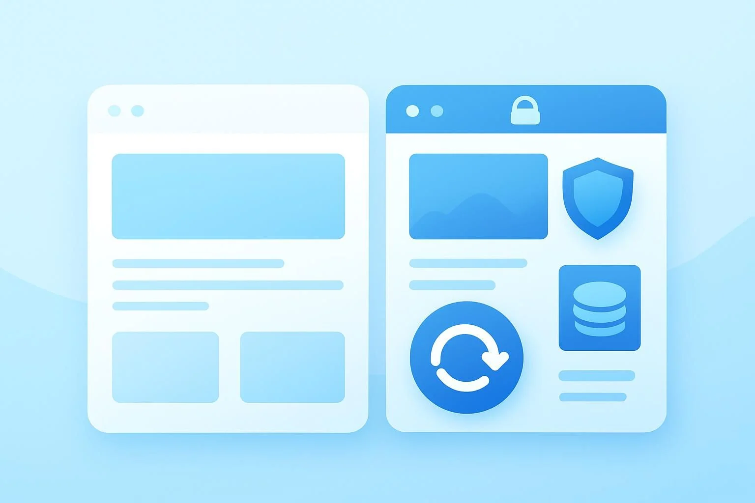 Voor- en naweergave van een WordPress website