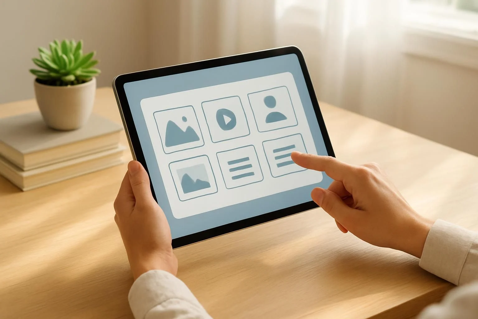 Organiseren van content met custom post types op een tablet