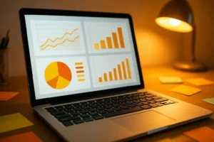 Scherm van een affiliate marketing dashboard