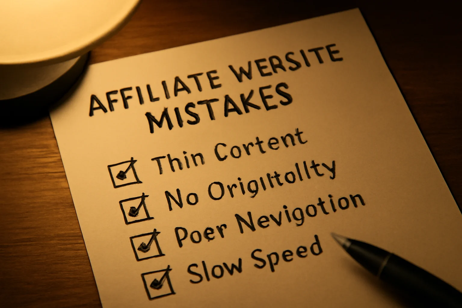 veelgemaakte fouten affiliate websites