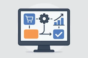 Diagram on a computer screen showing the optimization process for Amazon Affiliate API integration