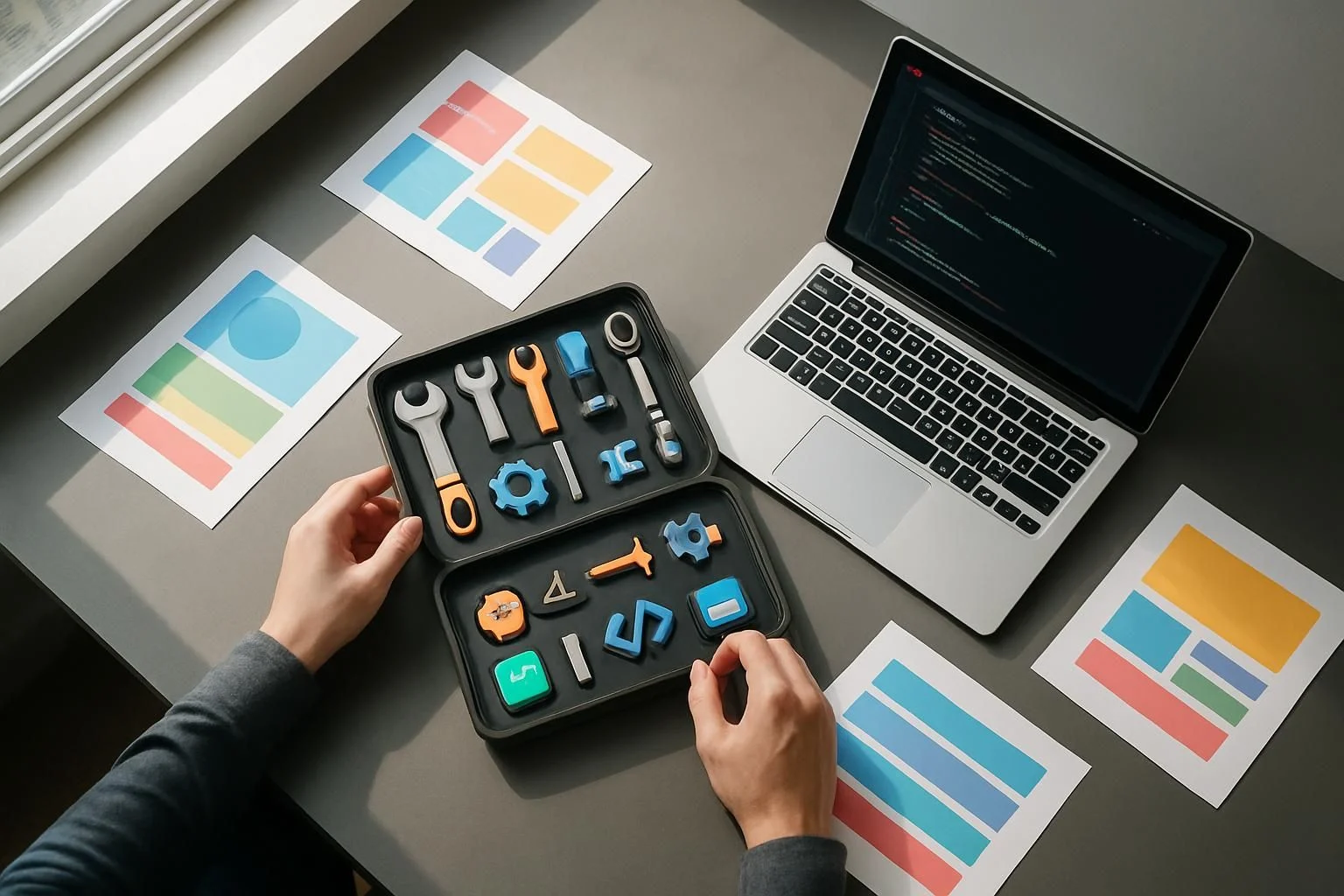 Overzicht van ontwikkelaar die tools selecteert