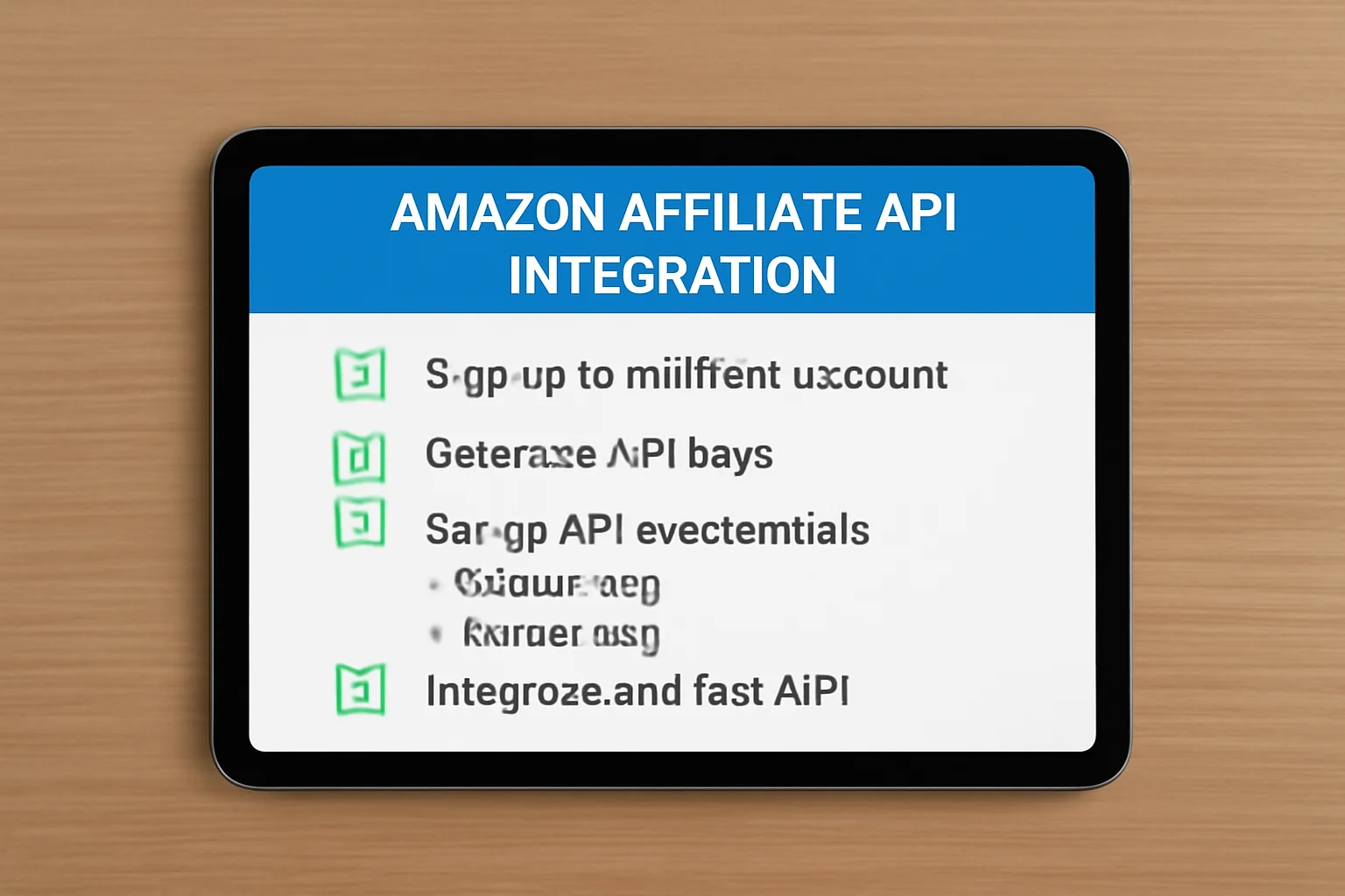 amazon affiliate api integratie checklist