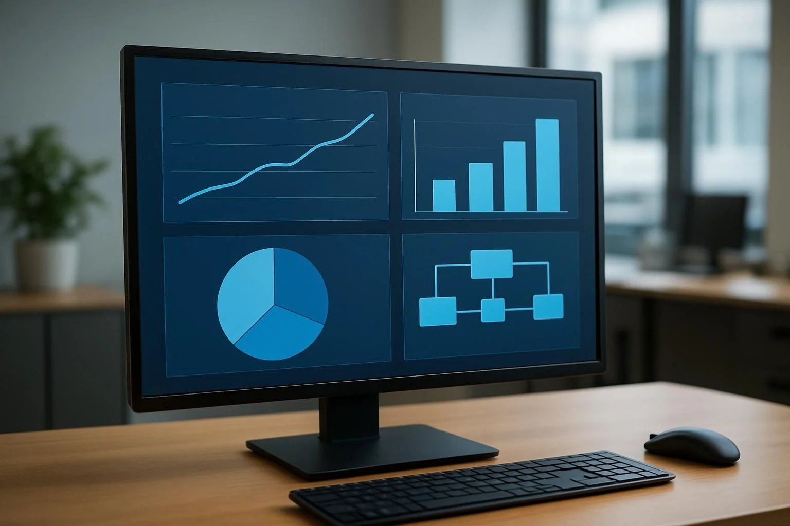 Side-by-side comparison of API features on a digital dashboard, office setting lighting